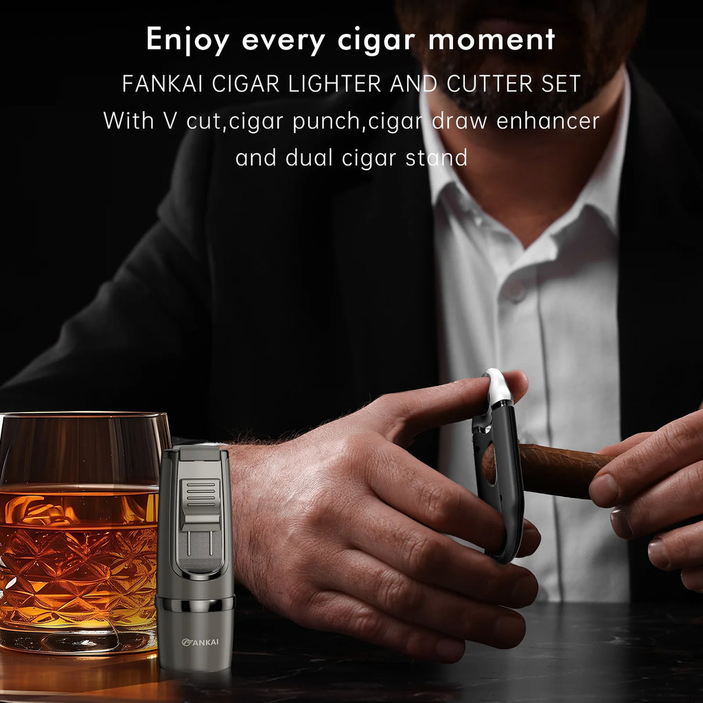 Cigar Lighter and Cutter Set
